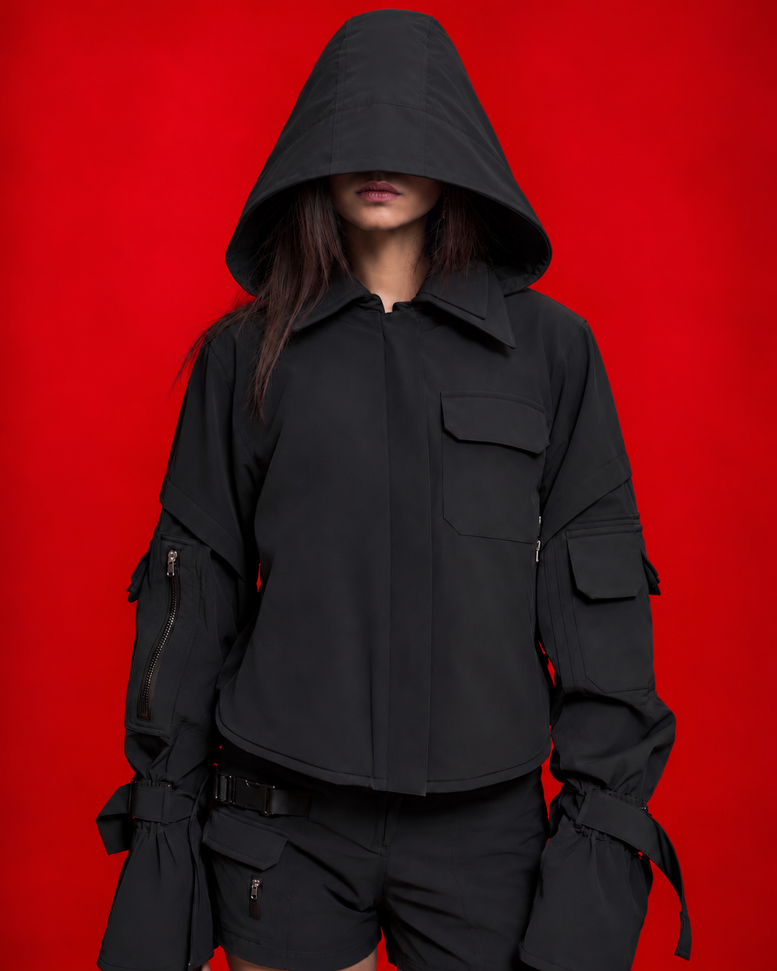 XJ_100 | Double Collar Techwear Jacket