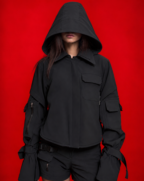 XJ_100 | Double Collar Techwear Jacket